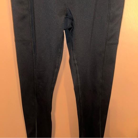 Victorias Secret Pink Active Fleece Leggings With Pockets Size SMALL BLACK - Picture 5 of 8
